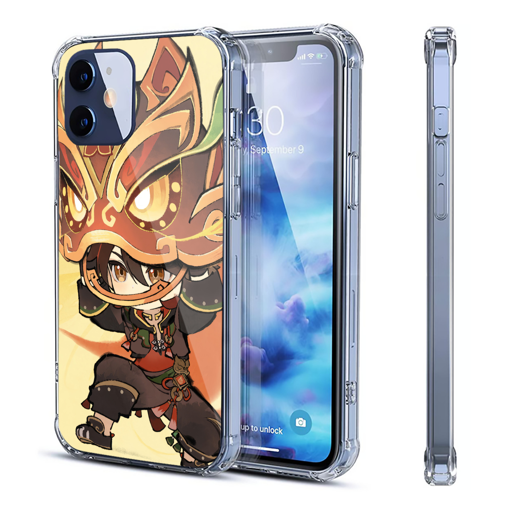 げんし神 genshin 【iPhone 12シリーズ対応】透明スマホケース（クリアソフトケース）